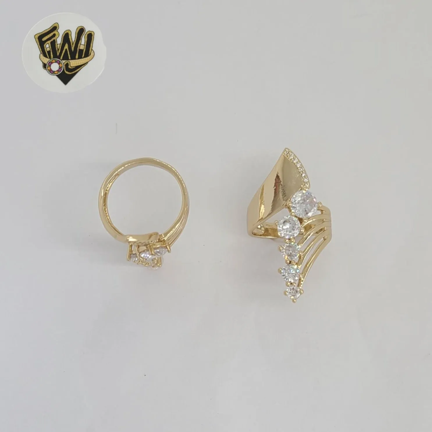 (1-3099-1) Gold Laminate - Zircon Elongated Ring - BGO