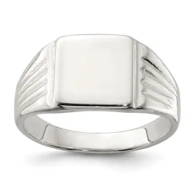 11x11mm Open Back Signet Ring in Sterling Silver