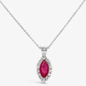 1.22ct Ruby & Diamond Necklace