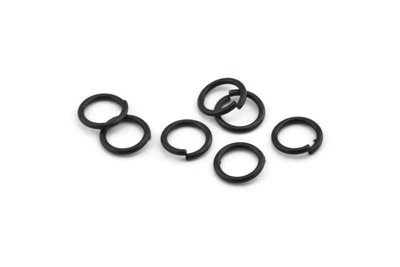 12mm Jump Ring - 24 Oxidized Black Brass Jump Rings (12x1.5mm) D0232 H0029