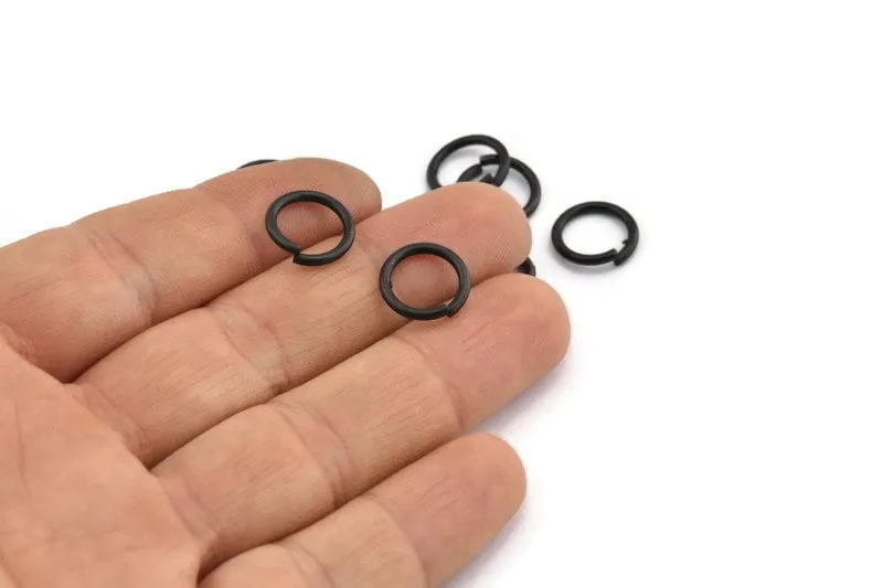 12mm Jump Ring - 24 Oxidized Black Brass Jump Rings (12x1.5mm) D0232 H0029