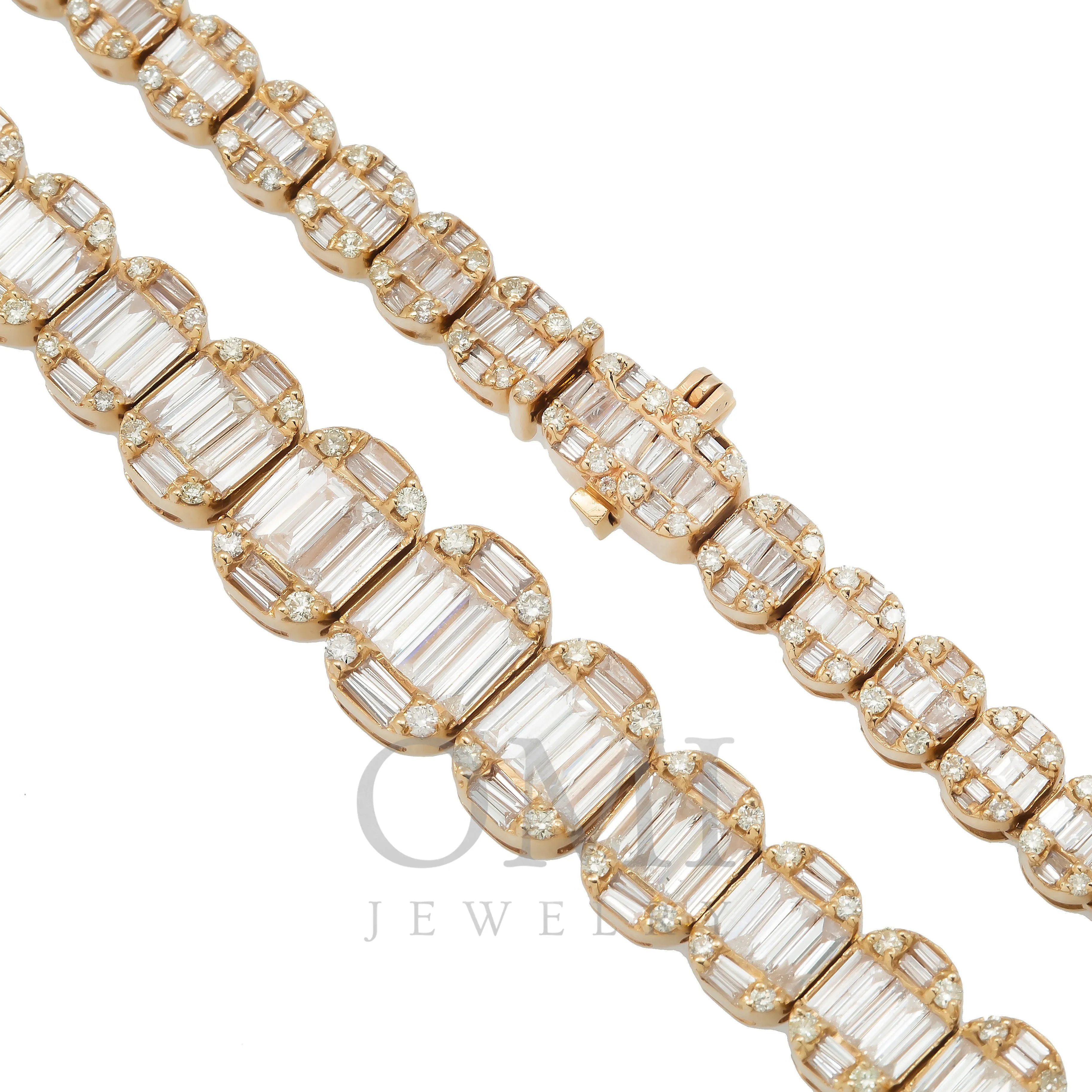 14K GOLD BAGUETTE DIAMOND CHAIN 21.75 CT