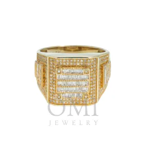 14K GOLD BAGUETTE DIAMOND SQUARE RING 1.15 CT