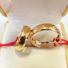 18K Gold Wedding Rings Plain