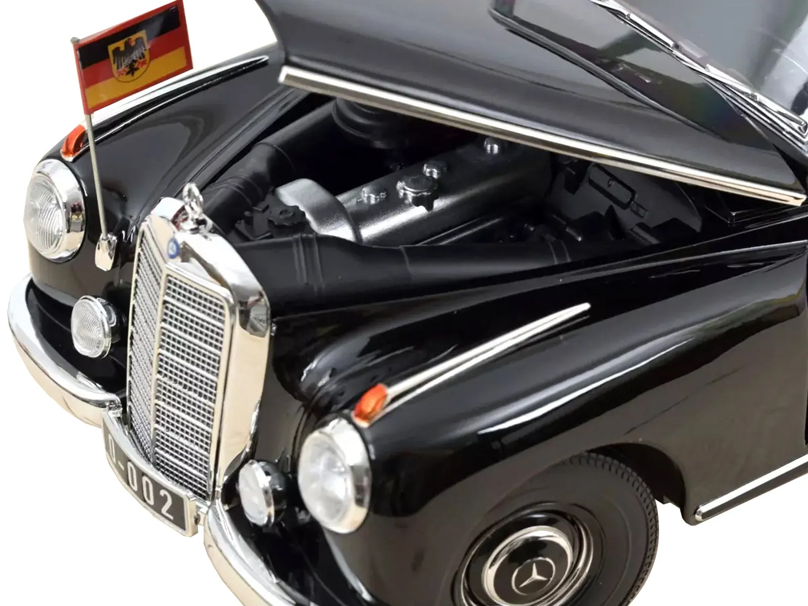 1955 Mercedes-Benz 300 Black German Chancellor Konrad Adenauer 1/18 Diecast Model Car by Norev