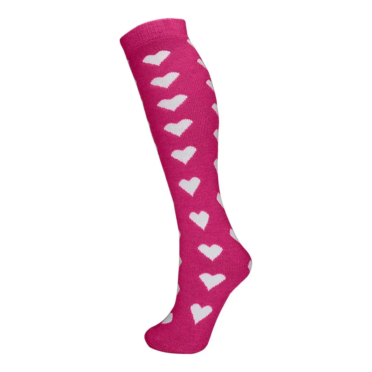 24" Patterned Ski Sock - Raspberry