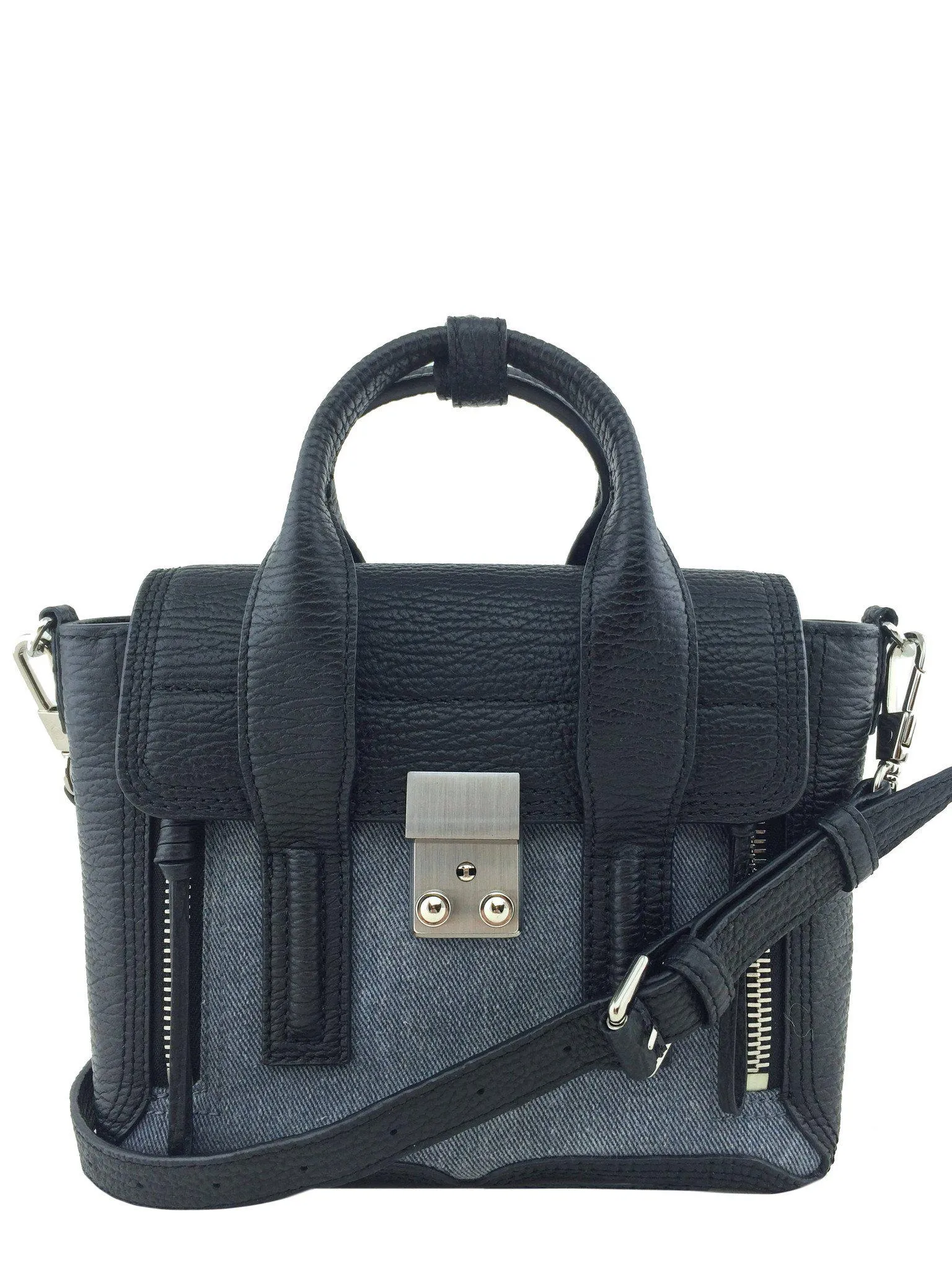 3.1 Phillip Lim Pashli Mini Leather Denim Satchel Bag