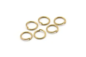 8mm Jump Rings - 250 Raw Brass Jump Rings 8x0.85mm  A0738