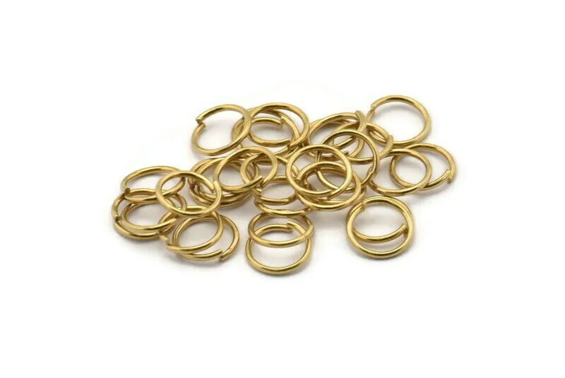 8mm Jump Rings - 250 Raw Brass Jump Rings 8x0.85mm  A0738