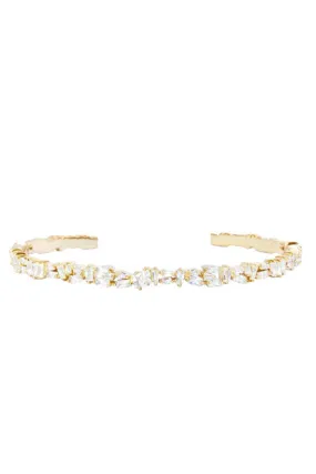 925 Gold Alta Crystal Cuff Bracelet