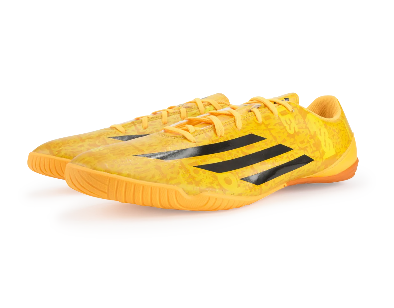 adidas Men's F10 Indoor Soccer Shoes Messi Solar Gold/Black