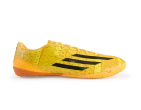 adidas Men's F10 Indoor Soccer Shoes Messi Solar Gold/Black