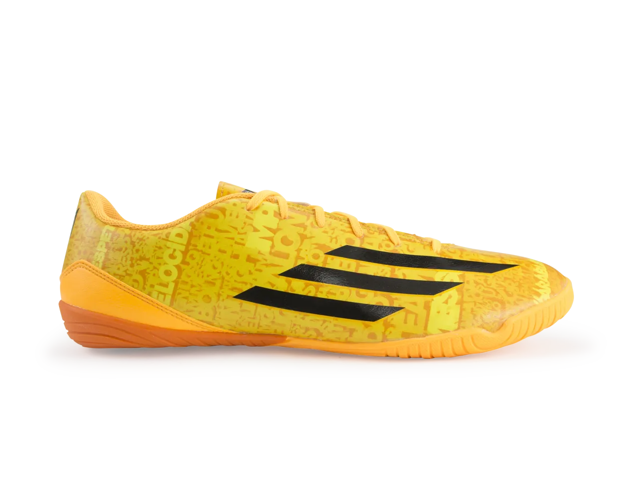 adidas Men's F10 Indoor Soccer Shoes Messi Solar Gold/Black