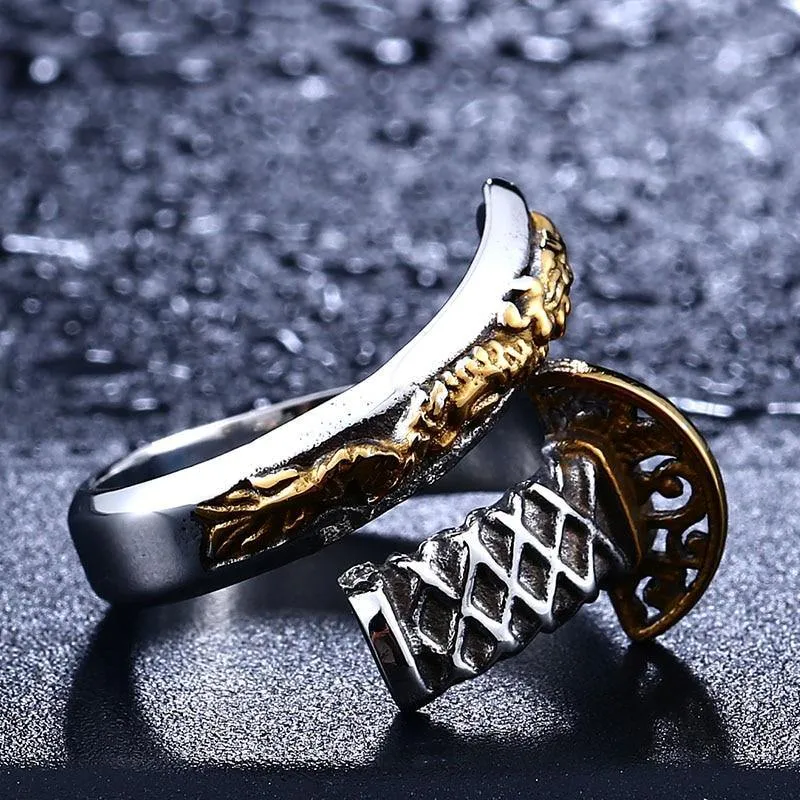 Amakuni's Dragon Katana Ring