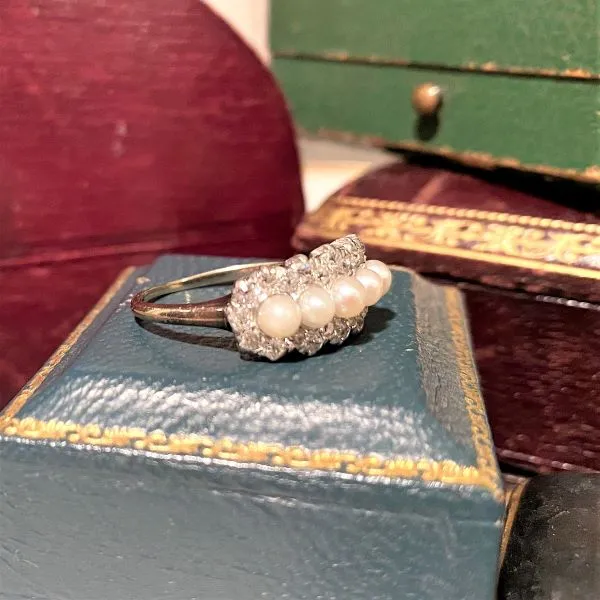 Antique Pearl & Diamond Ring