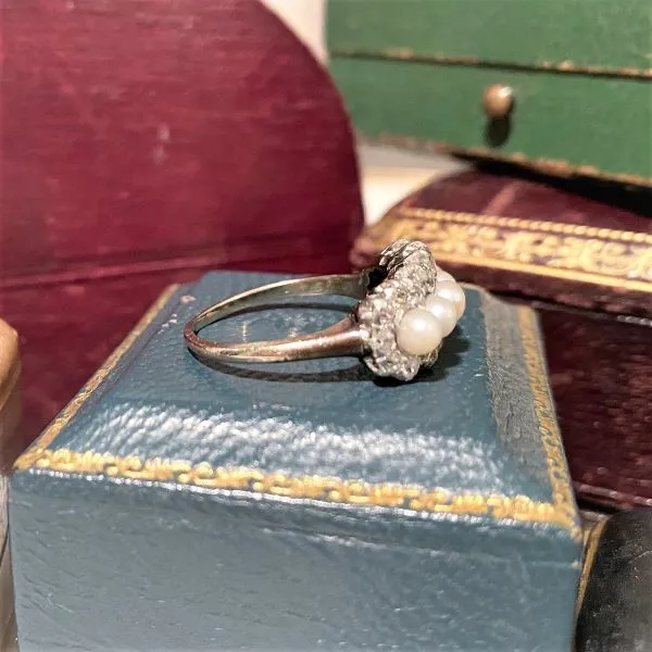 Antique Pearl & Diamond Ring