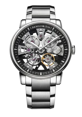 Arnold & Son Nebula 41.5 Steel Black on Bracelet