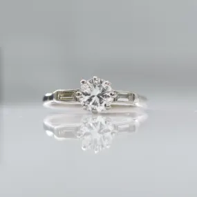 Art Deco 18 carat White Gold Diamond Solitaire