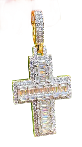 Baguette Cross Pendant (Small)