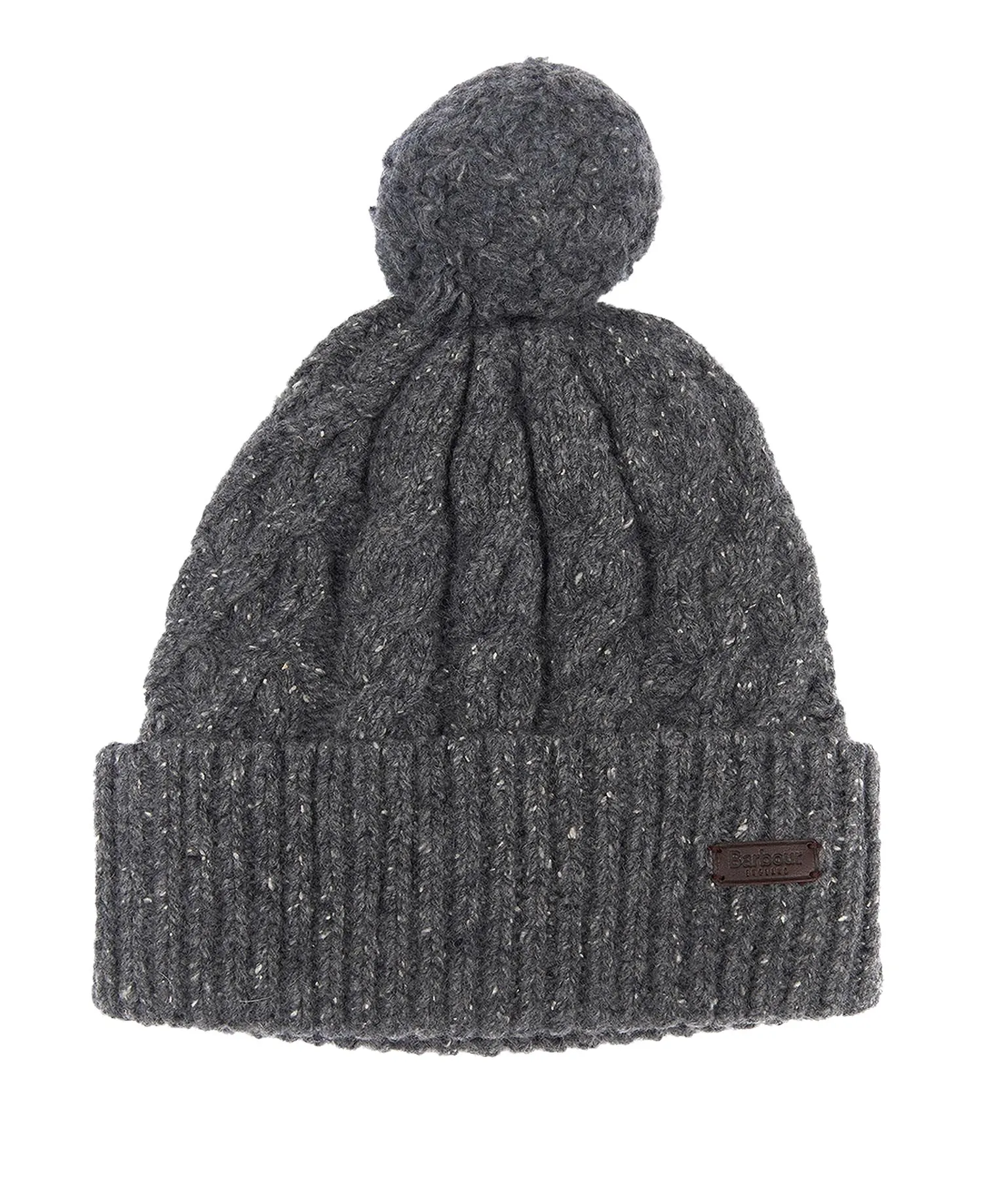 Barbour Mens 'Seaton Pom' Cable Knit Beanie Hat