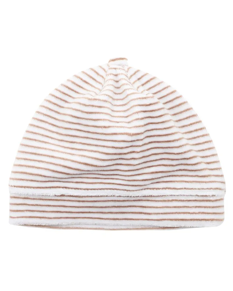 Bebe Eli Stripe Velour Beanie Hat