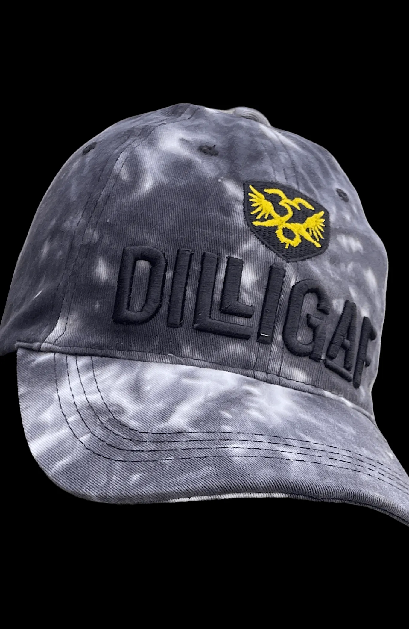 Black Tye Die Baseball Dilligaf Cap