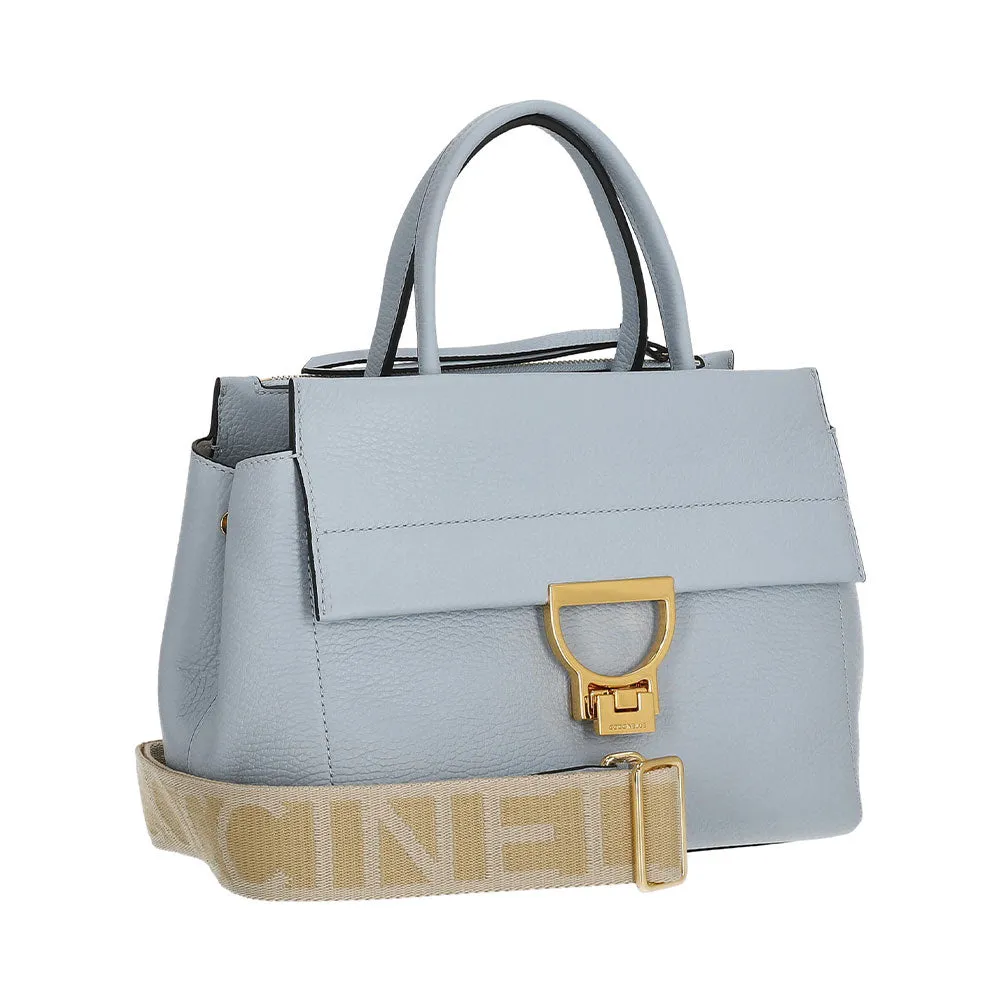 Borsa Donna a Mano COCCINELLE in Pelle Linea Arlettis Signature colore Mist Blue