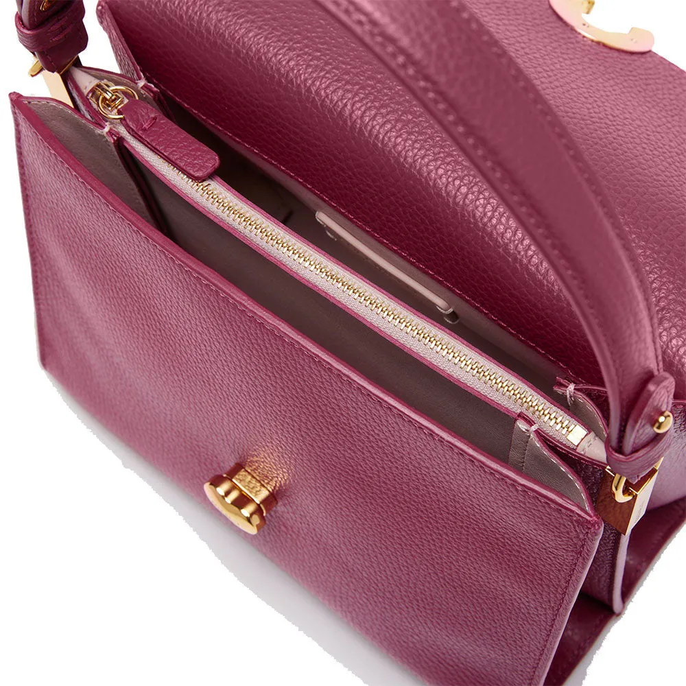 Borsa Donna a Mano con Tracolla COCCINELLE in Pelle linea Binxie colore Garnet Red