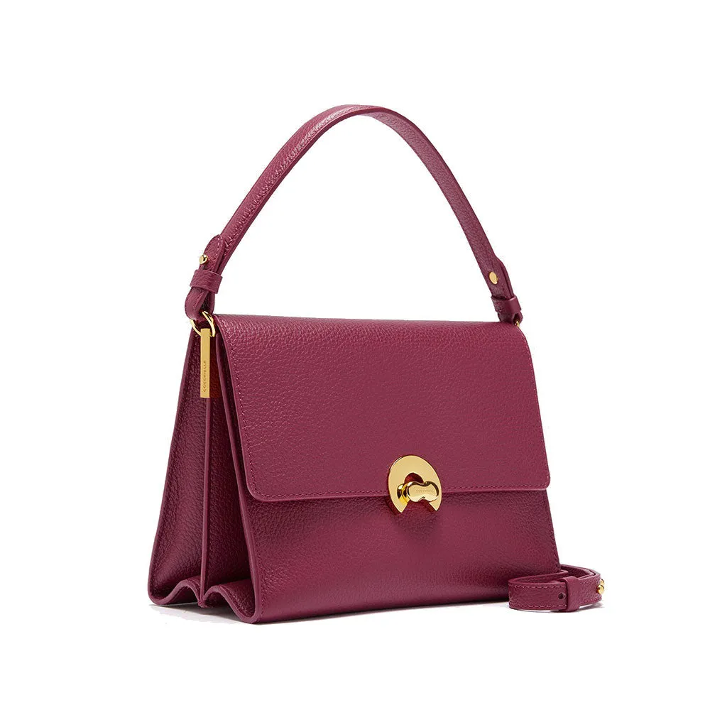 Borsa Donna a Mano con Tracolla COCCINELLE in Pelle linea Binxie colore Garnet Red