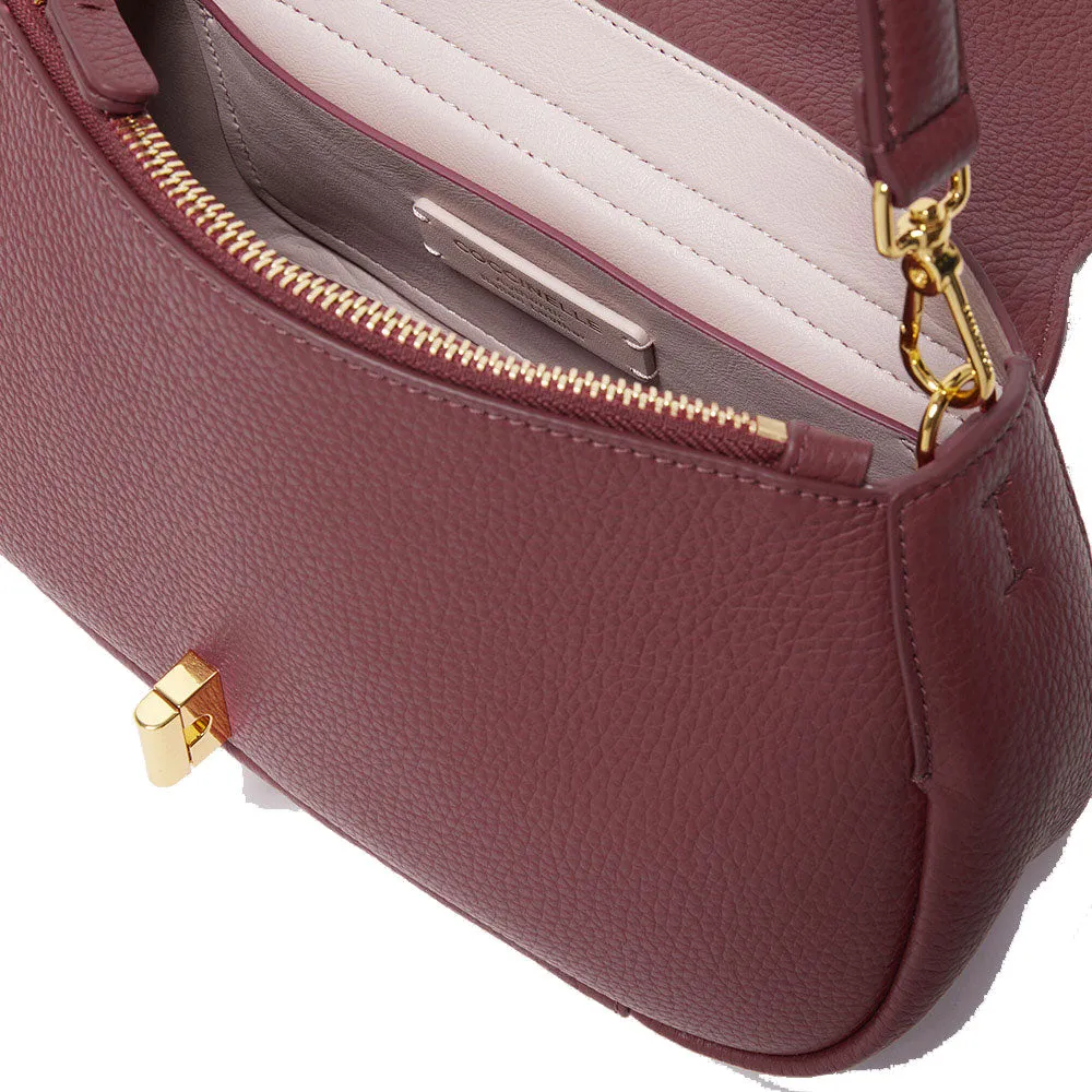 Borsa Donna a Mano con Tracolla COCCINELLE in Pelle linea Himma colore Garnet Red