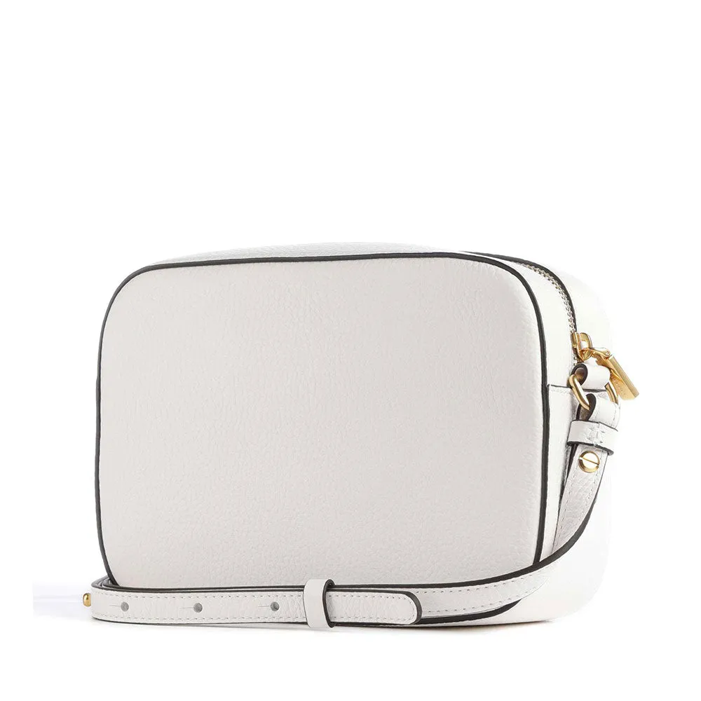 Borsa Donna a Tracolla COCCINELLE in Pelle Brillant White linea Beat Soft Misura Media