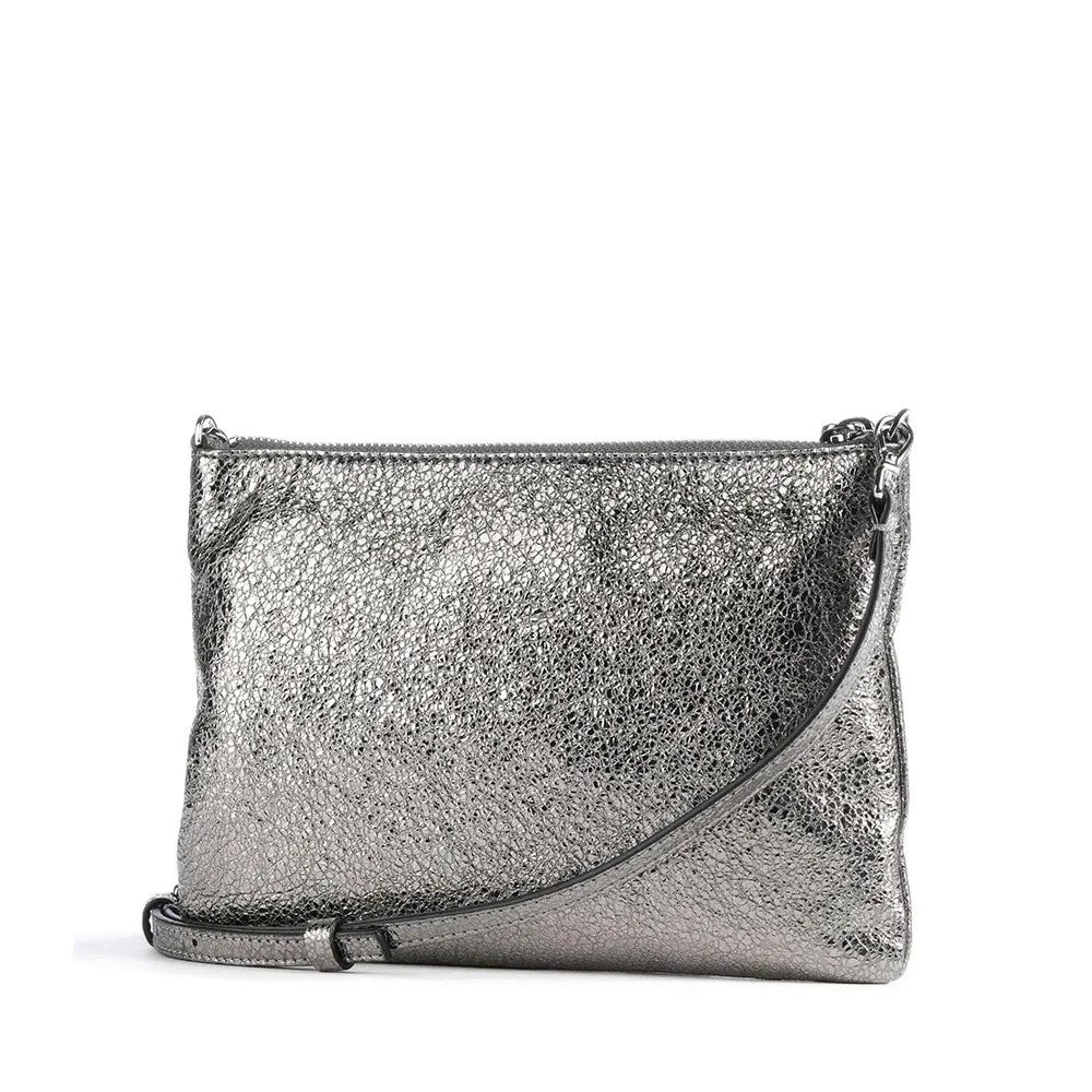 Borsa Donna a Tracolla COCCINELLE in Pelle Gun Metal Linea Stardust