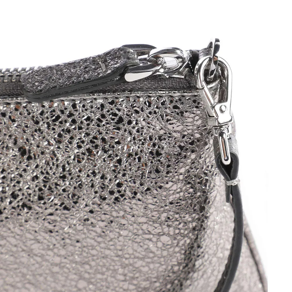 Borsa Donna a Tracolla COCCINELLE in Pelle Gun Metal Linea Stardust