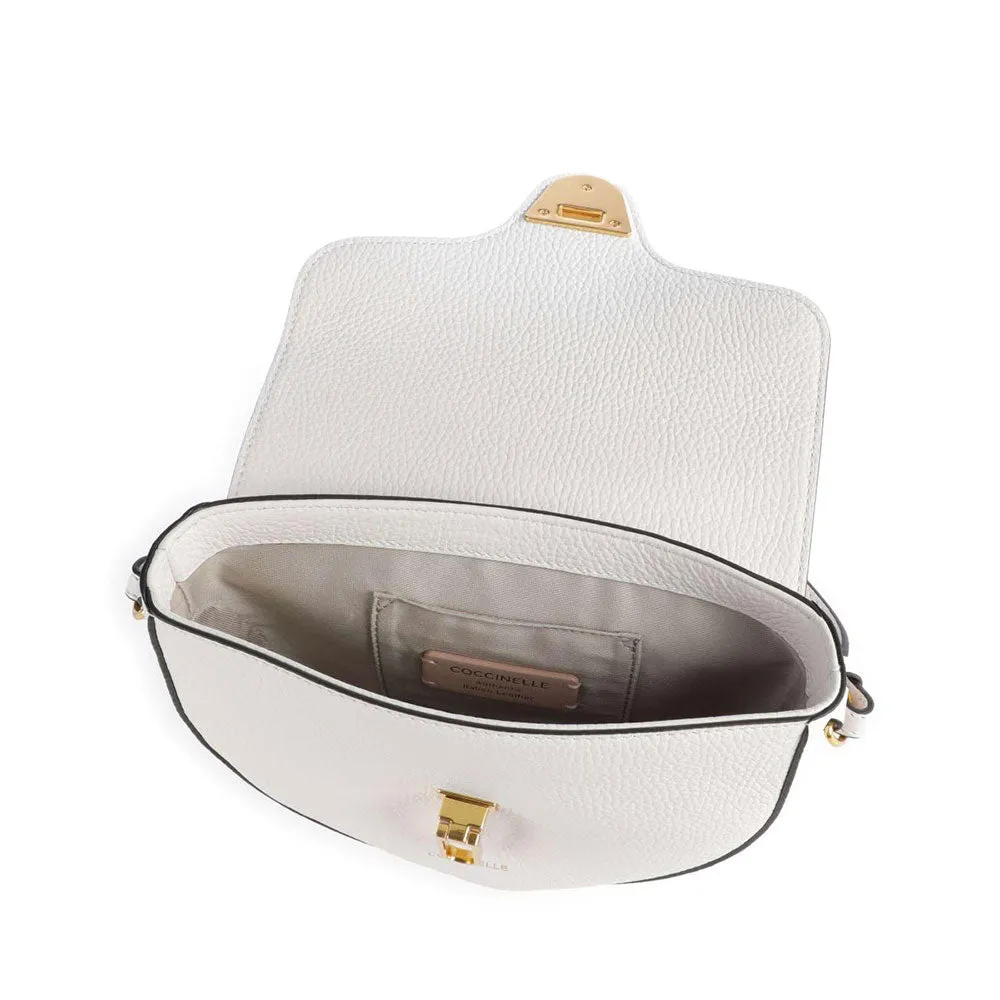 Borsa Donna a Tracolla COCCINELLE in Pelle linea Beat Soft Mini colore Brillant White