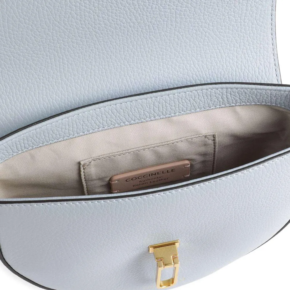 Borsa Donna a Tracolla COCCINELLE in Pelle linea Beat Soft Mini colore Mist Blue