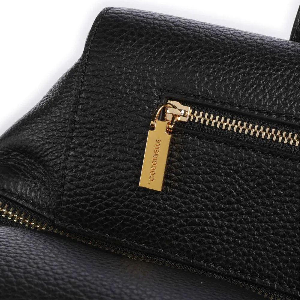 Borsa Donna Bauletto a Mano COCCINELLE in Pelle Nera Linea Gleen