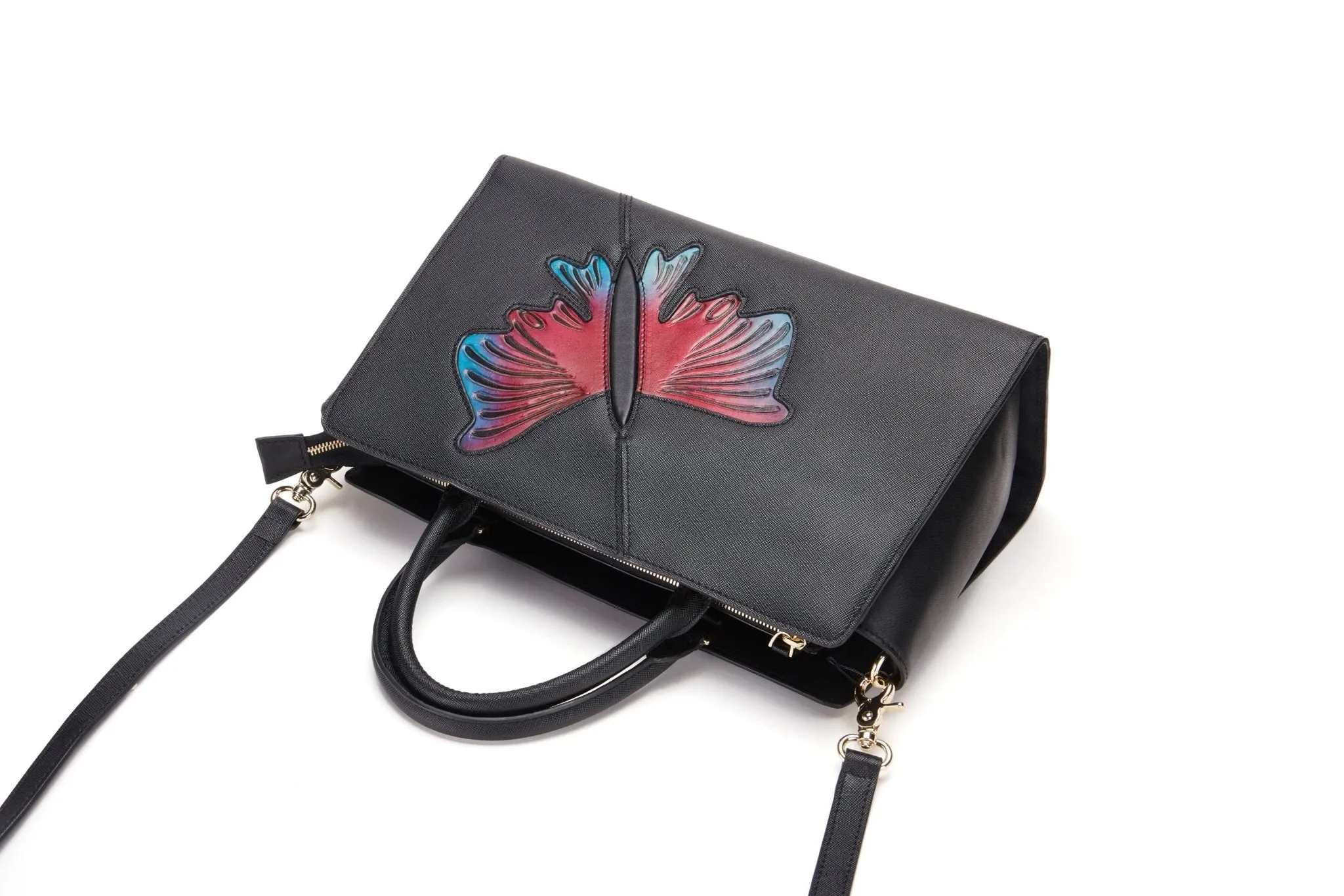 Butterfly Black Satchel