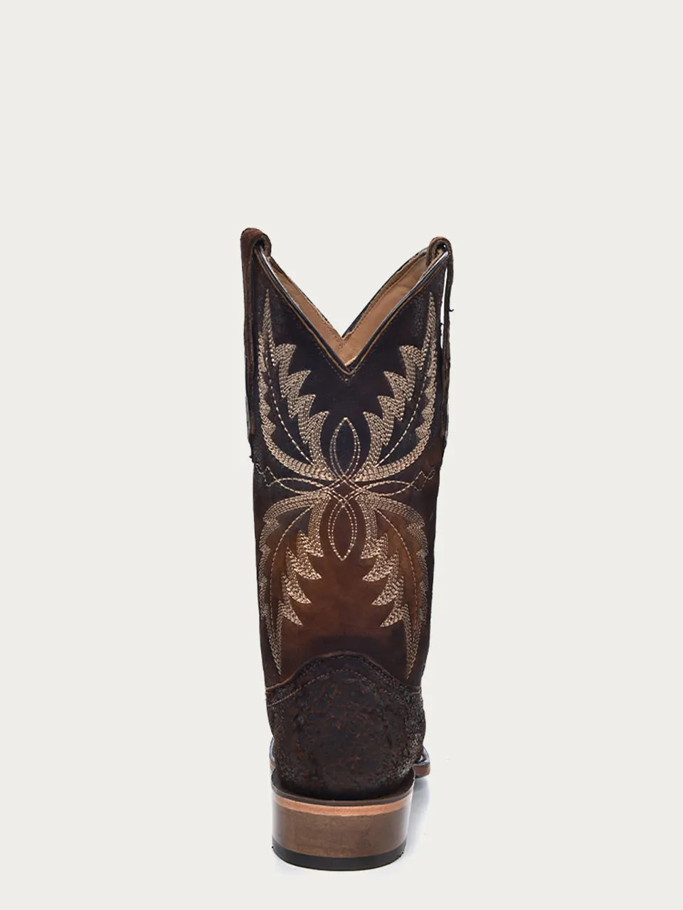 C4023 - MEN'S CHOCOLATE LAMB NARROW SQUARE TOE COWBOY BOOT