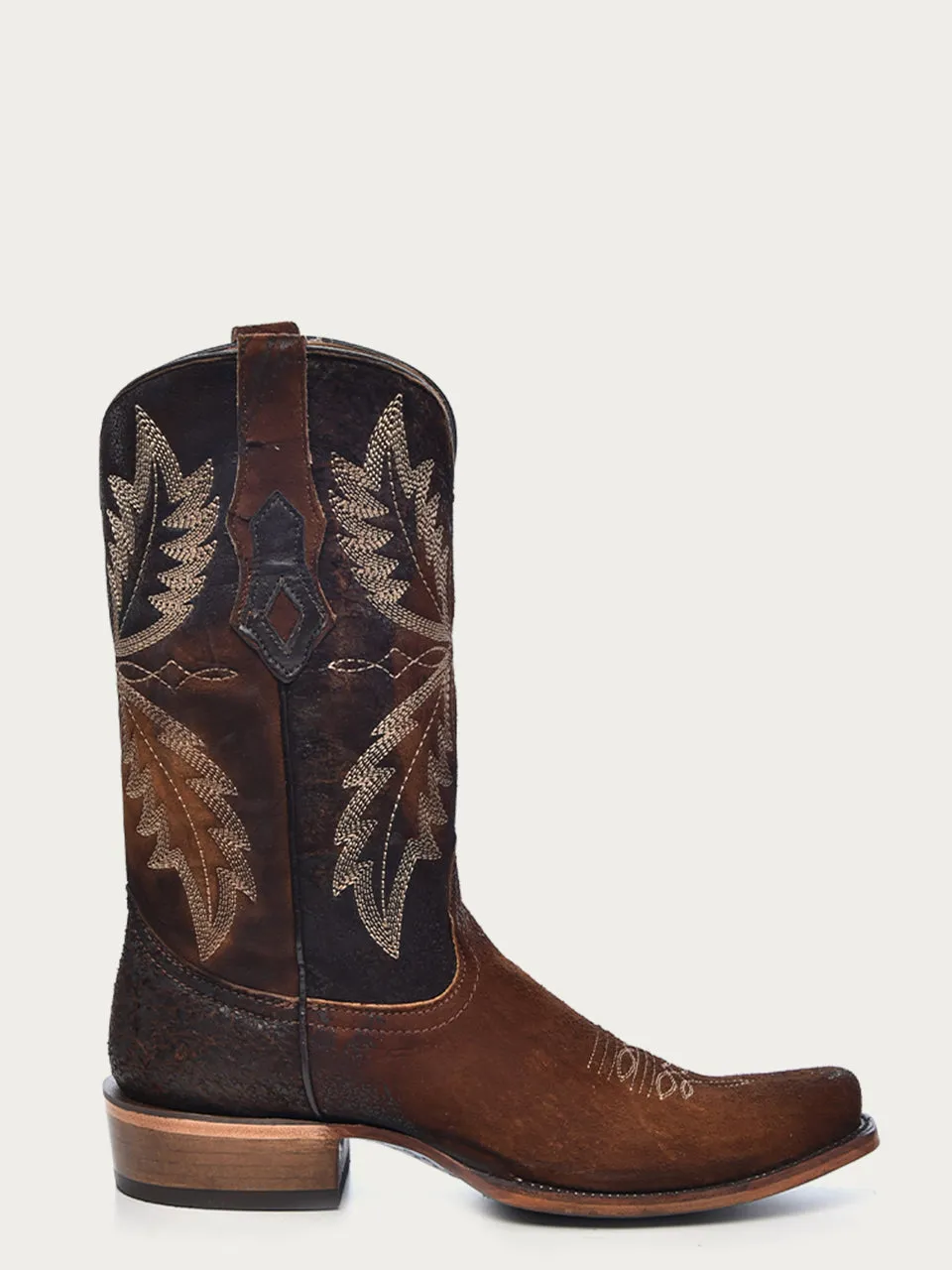 C4023 - MEN'S CHOCOLATE LAMB NARROW SQUARE TOE COWBOY BOOT