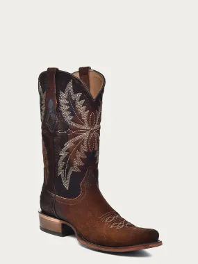 C4023 - MEN'S CHOCOLATE LAMB NARROW SQUARE TOE COWBOY BOOT