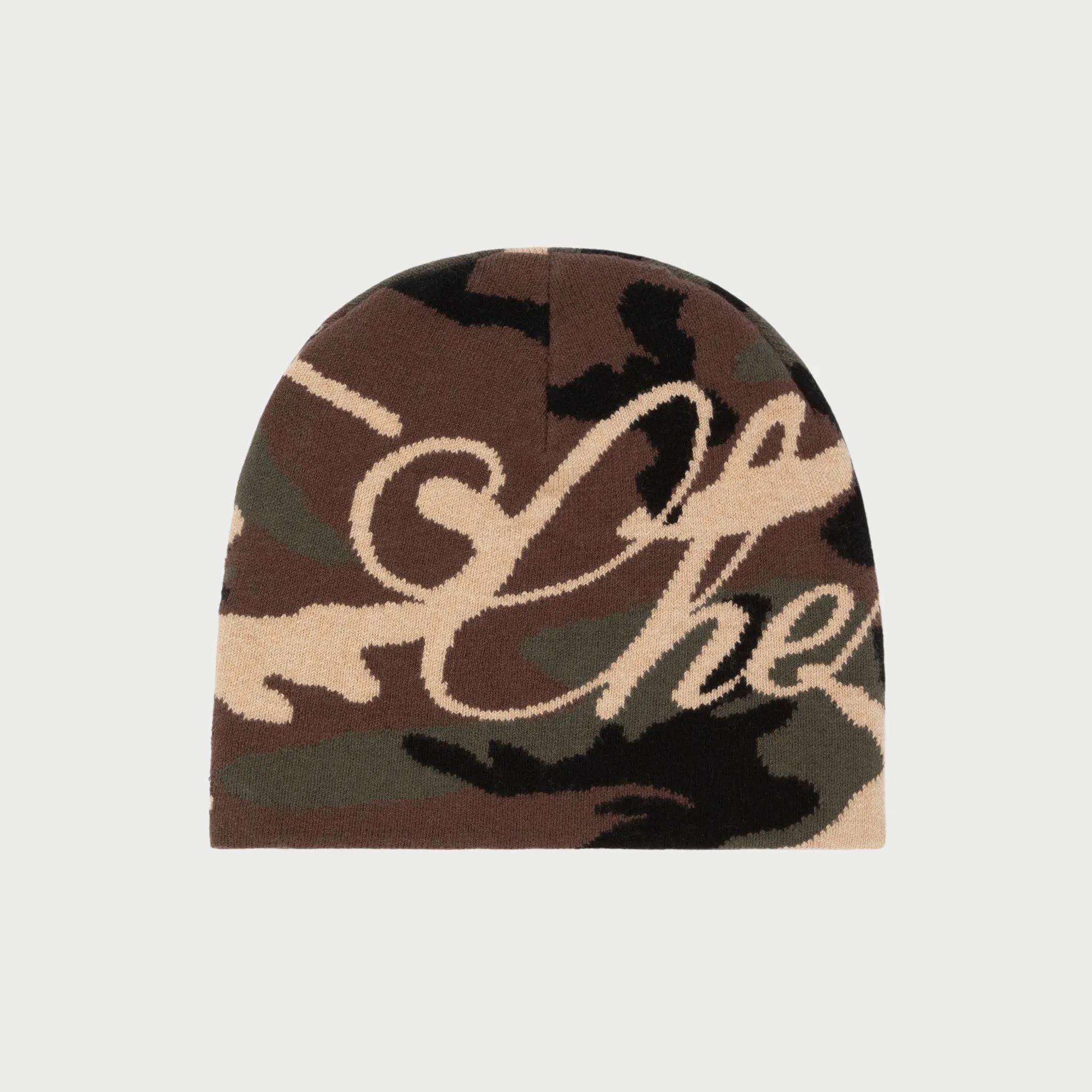 Cashmere Skull Cap Beanie (Camo)