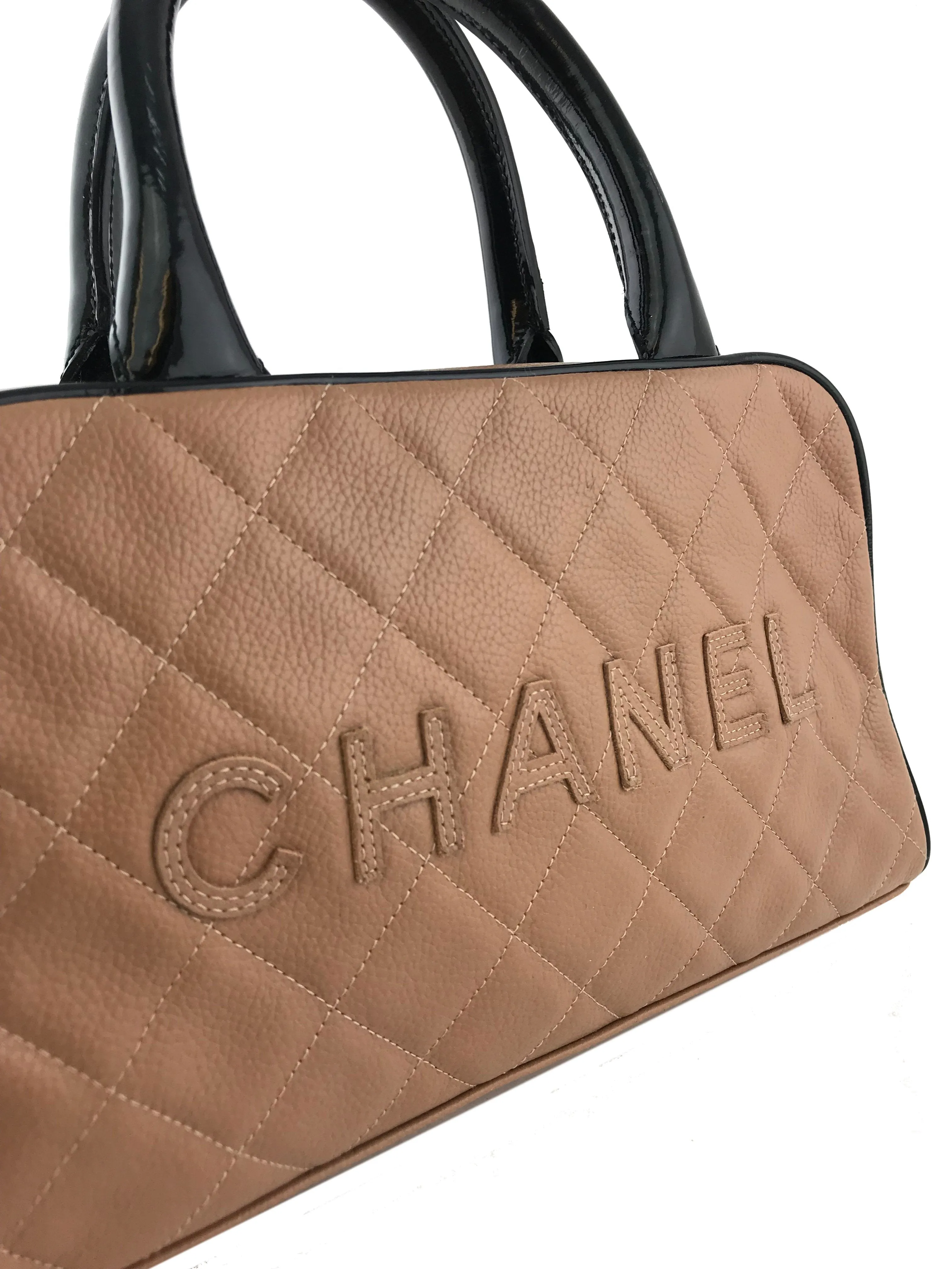 Chanel Quilted Caviar Leather Small Bowler Bag