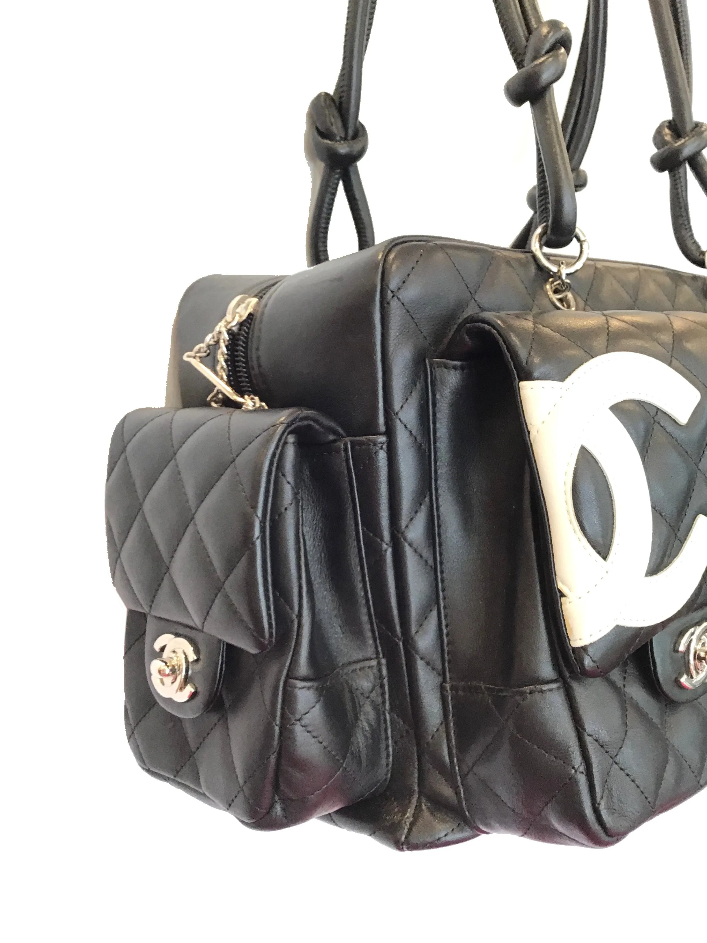 Chanel Quilted Leather Ligne Cambon Reporter Bag