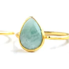 Claire Tear Drop Stone Ring