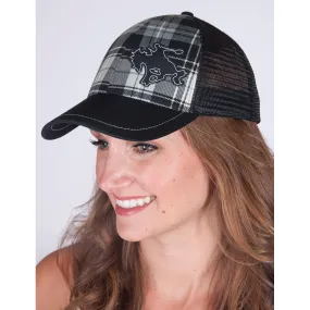 Cowgirl Tuff Women's Buckin' Horse Plaid Trucker Cap