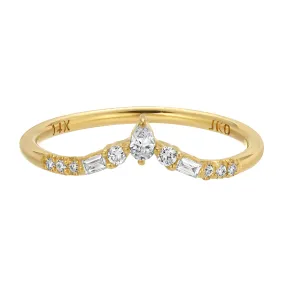 Diamond Baguette Peak Equilibrium Ring