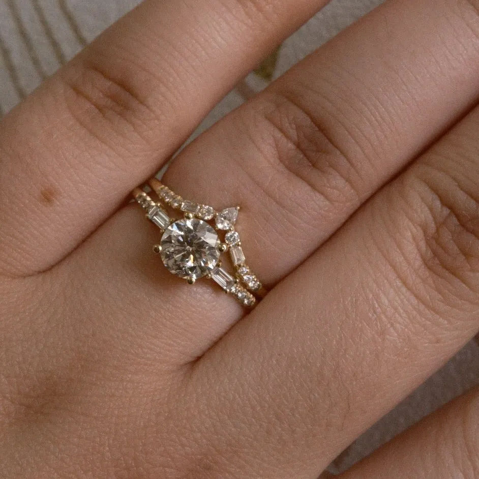 Diamond Baguette Peak Equilibrium Ring