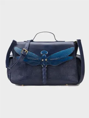 Dragonfly Blue Satchel