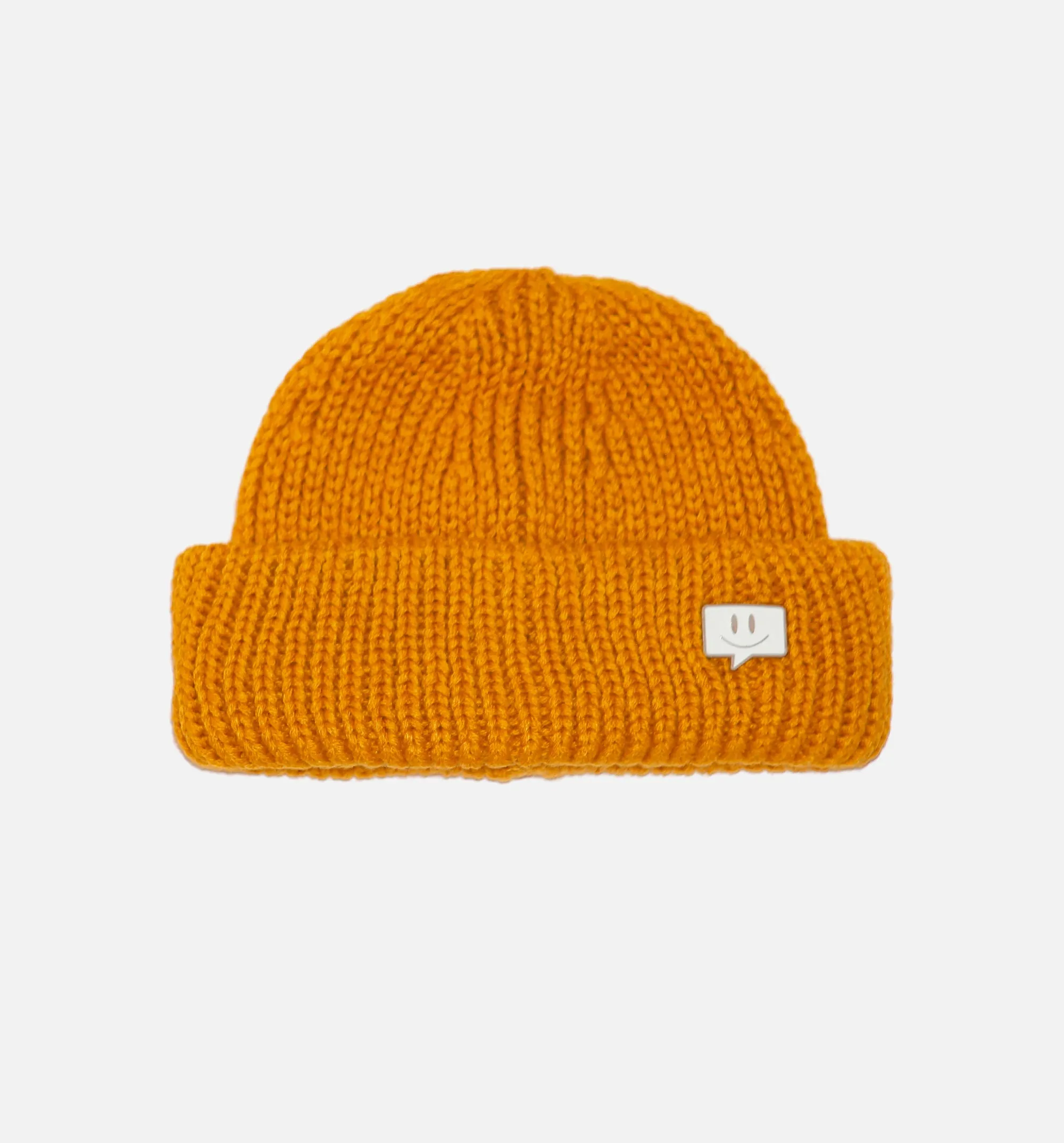 Enamel Pin Beanie Mustard Mens Hat - Mustard