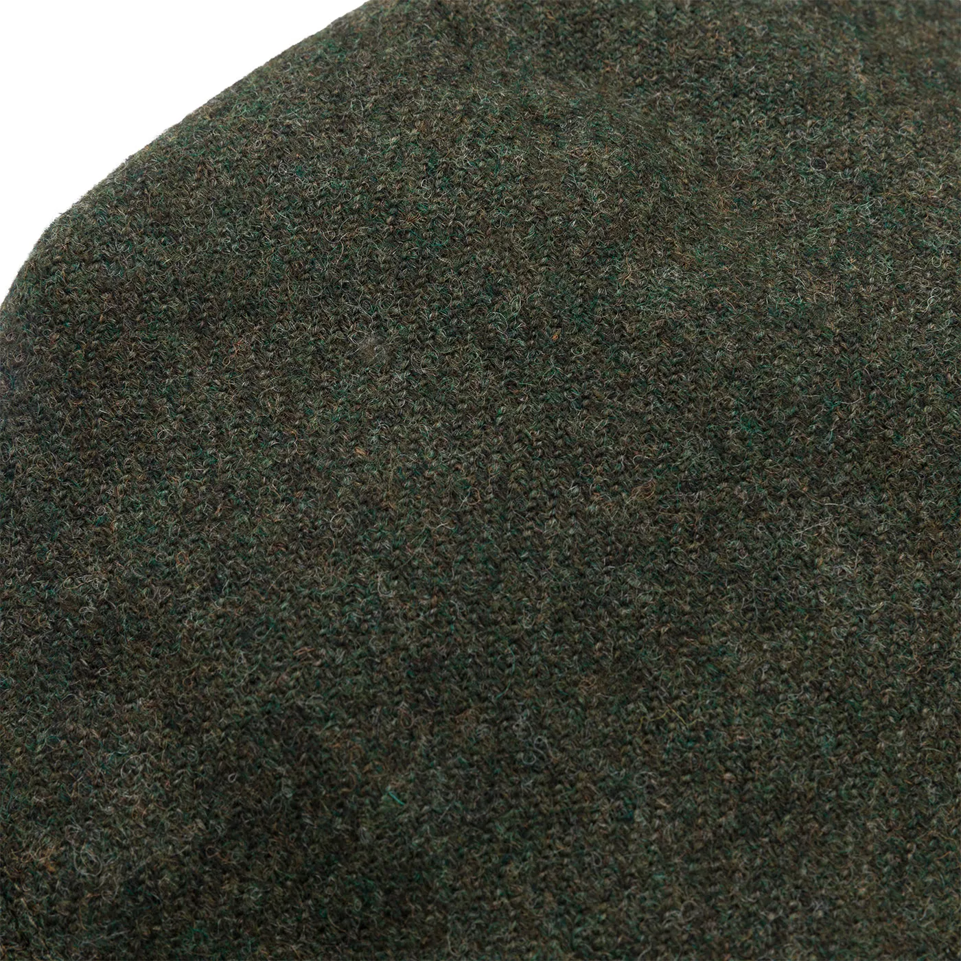 Fox Tweed Forest Green Twill Fixed Brim Flat Cap